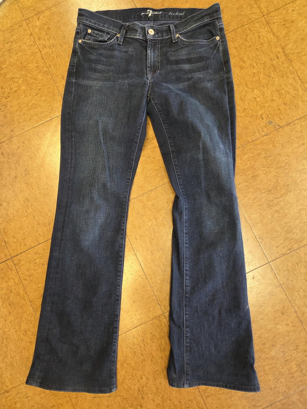 7 For All Mankind Dark Indigo Bootcut Jeans